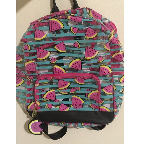 RARE Luv Betsey Johnson Iseeu Clear Watermelon Backpack